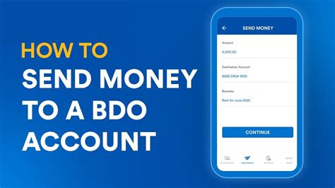 how to send money to bdo account